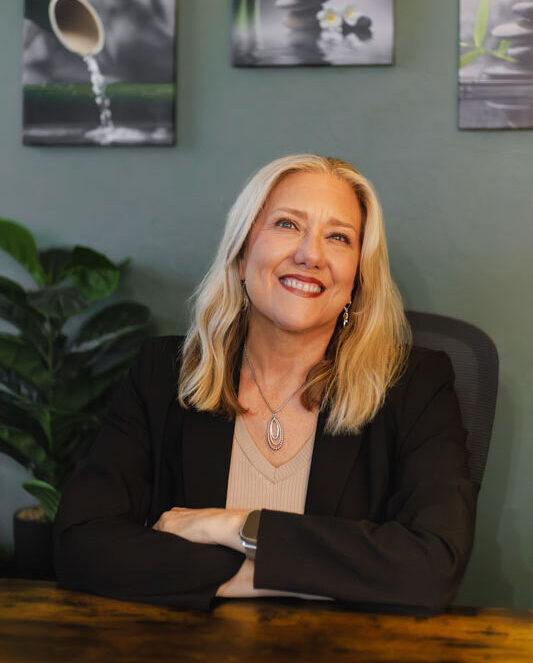 Patty Premo licensed professional counselor in a comfortable office setting